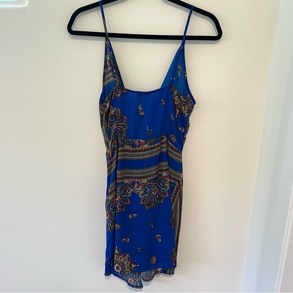 Cobalt Strappy Wrap Front Bodycon Dress - Picture 4 of 12